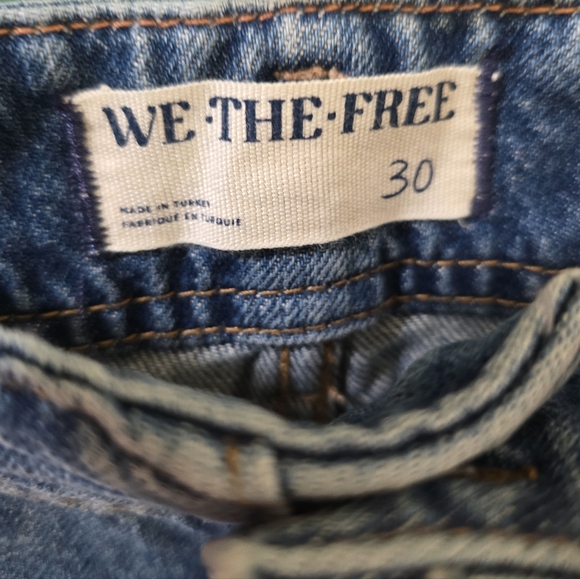 Free People Aster Straight Leg Jeans in Swarm Blue 30 Rigid Denim - Picture 8 of 10